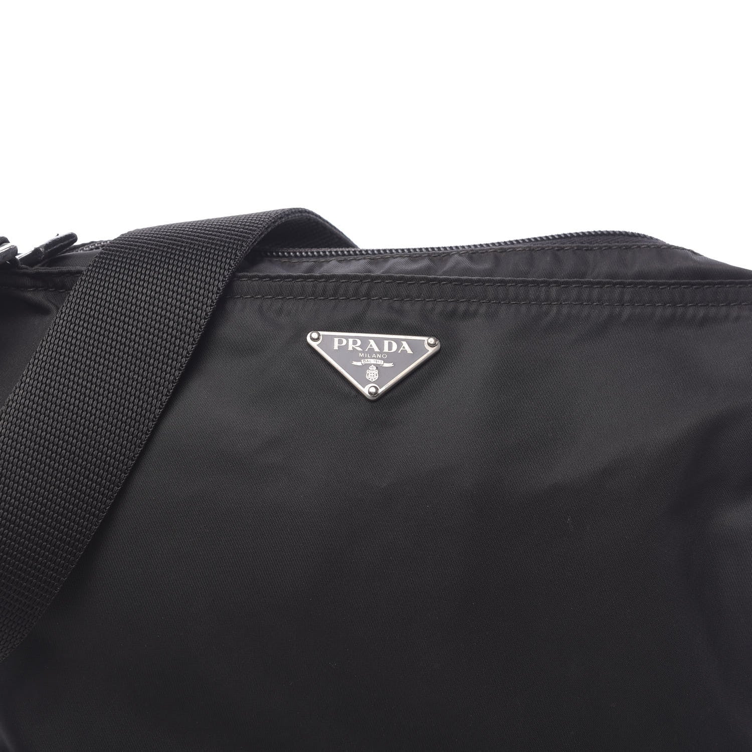 Prada Nylon Flat Messenger Bag Black 9 of 15