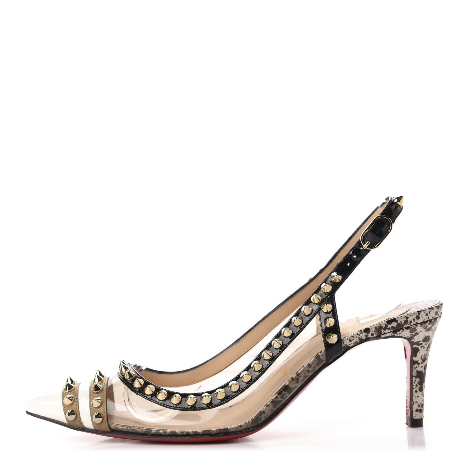 Christian Louboutin Patent Cosmo PVC Manovra 70 Pumps 37.5 White Smoke 1 of 14