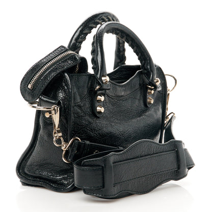 Balenciaga Agneau Classic Silver Hardware Mini City Black 4 of 11
