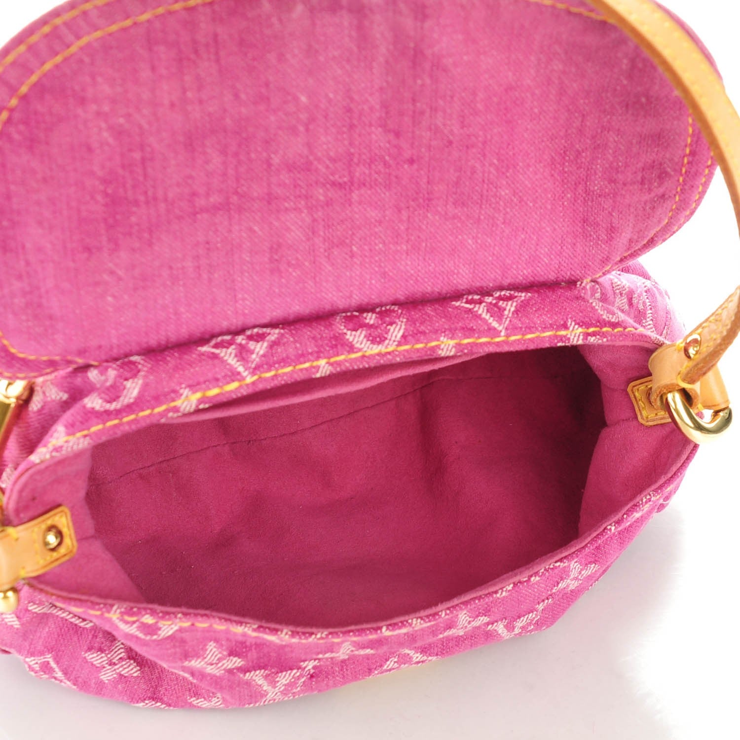 Louis Vuitton Monogram Denim Mini Pleaty Fuchsia 5 of 9