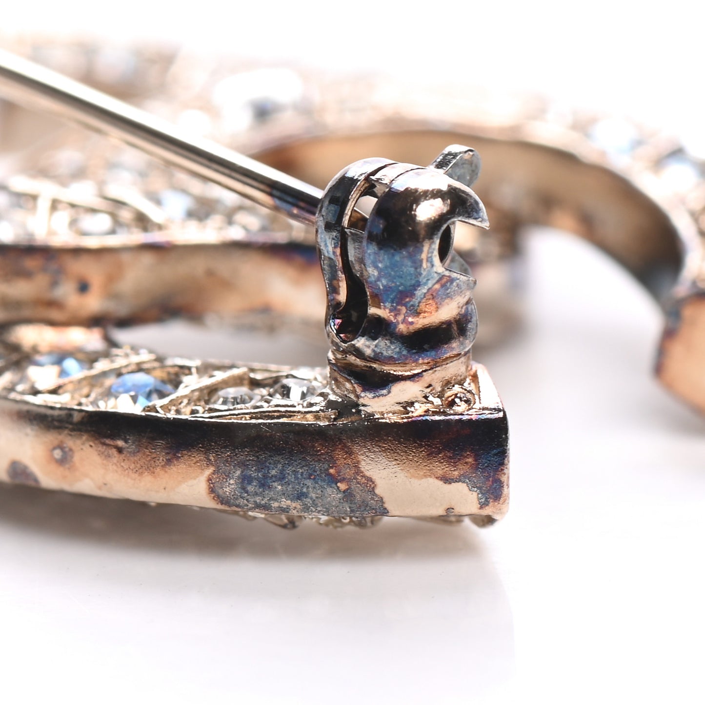 Baguette Crystal CC Small Brooch Gold