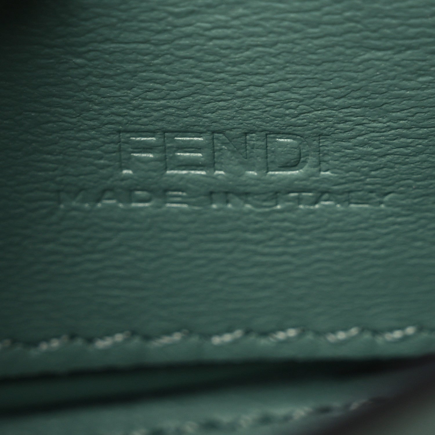 Fendi Nappa Matisse FF Embossed Nano Maxi Buckle Baguette Charm Menta 5 of 11