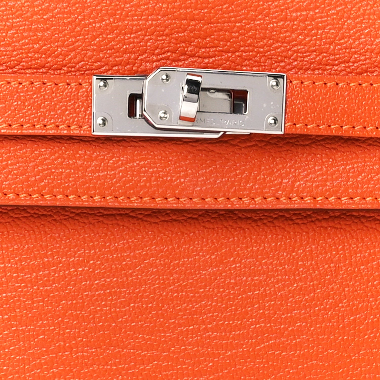 Hermes Chevre Mysore Kelly Longue Wallet Feu 8 of 11