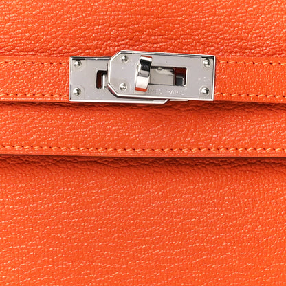 Hermes Chevre Mysore Kelly Longue Wallet Feu 8 of 11