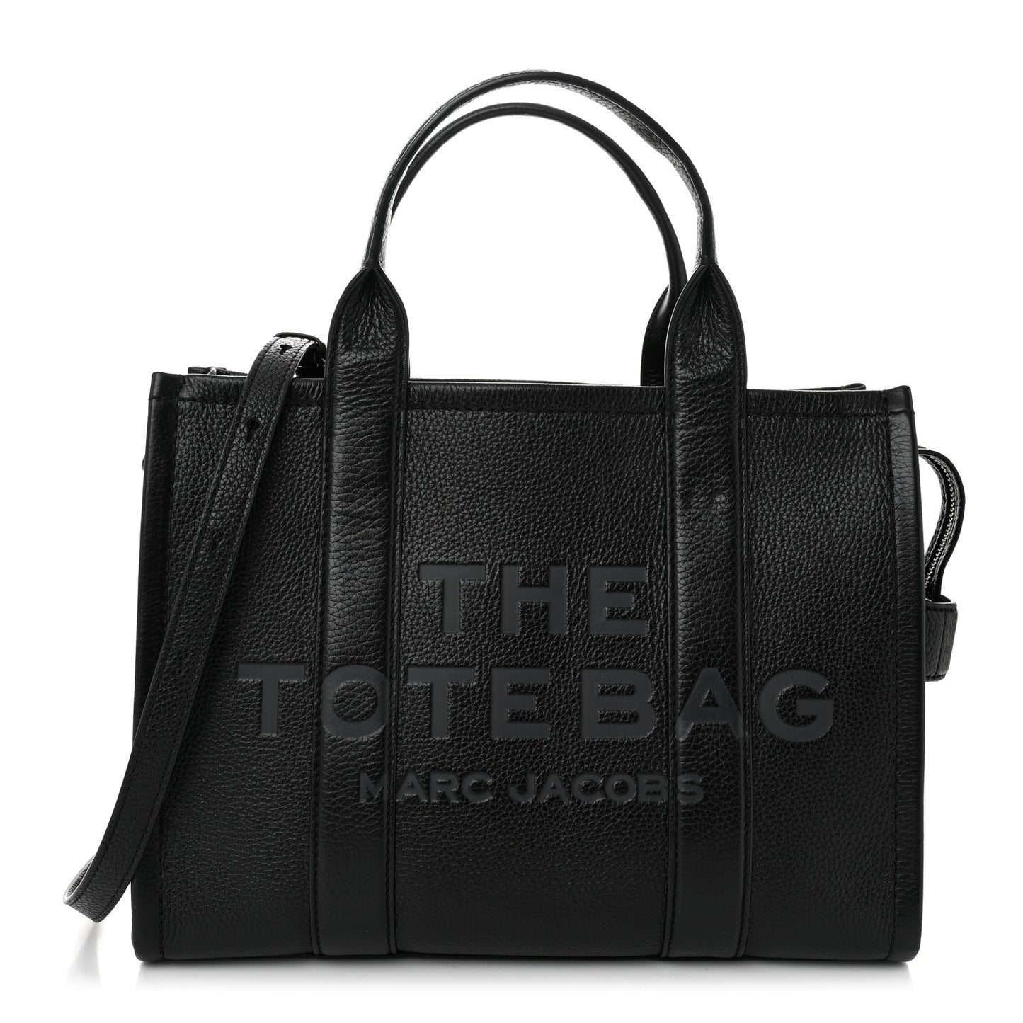Grained Calfskin Medium The Tote Bag Black