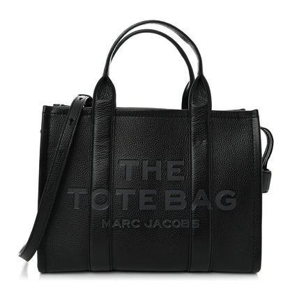 Marc Jacobs Grained Calfskin Medium The Tote Bag Black 1 of 10