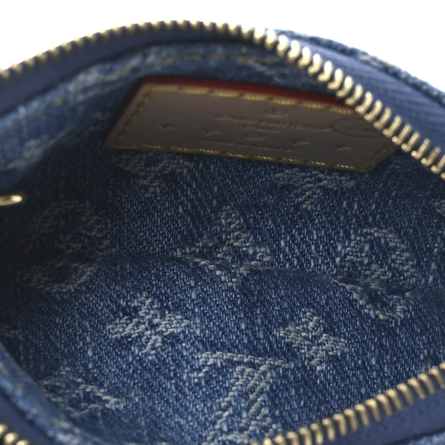 Louis Vuitton Monogram Denim Key Pouch Denim Blue 5 of 6