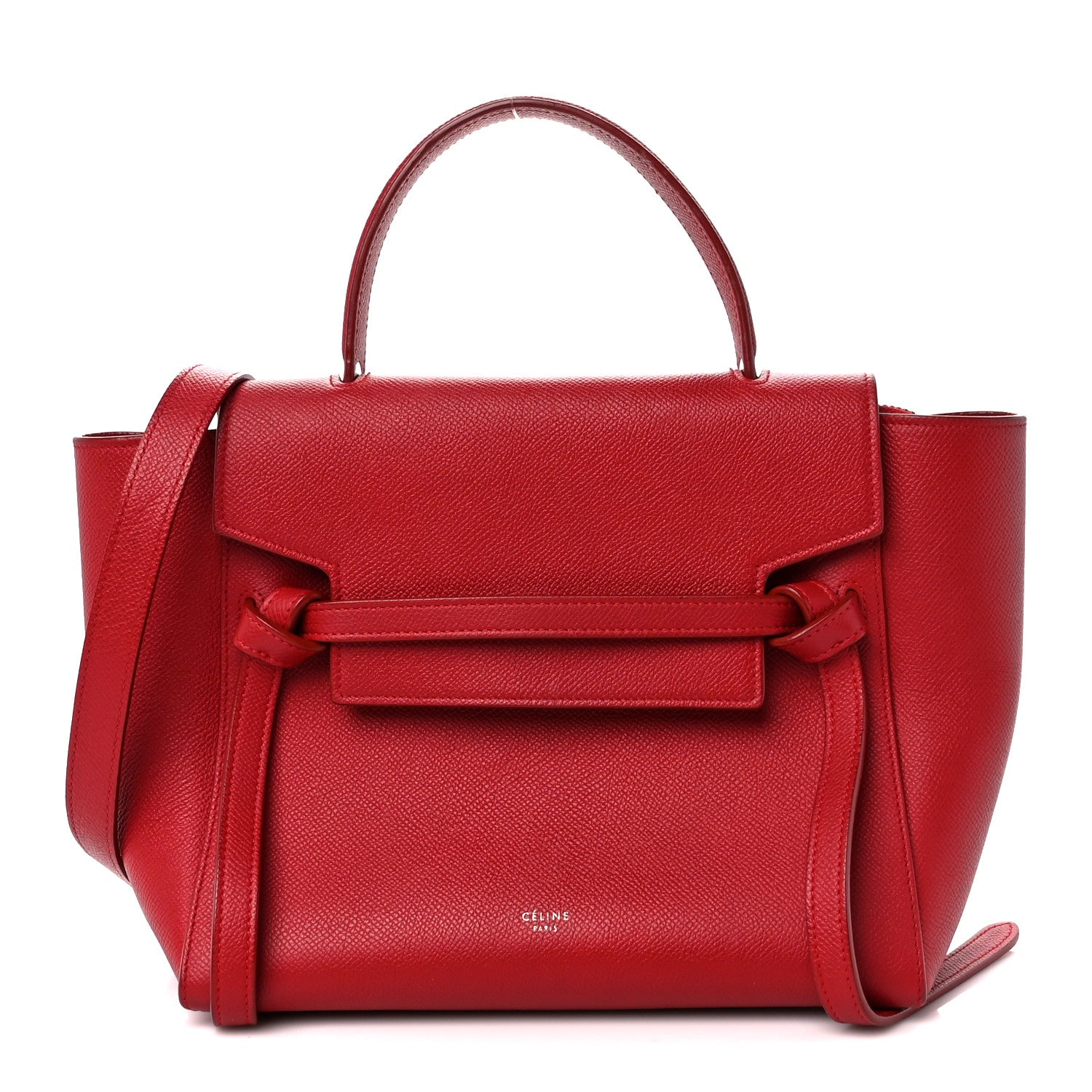 Celine Baby Grained Calfskin Micro Belt Bag Coquelicot 1 of 12