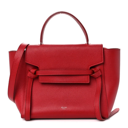 Celine Baby Grained Calfskin Micro Belt Bag Coquelicot 1 of 12