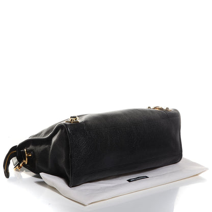 Balenciaga Chevre Gold Metallic Edge Hardware City Black 4 of 12