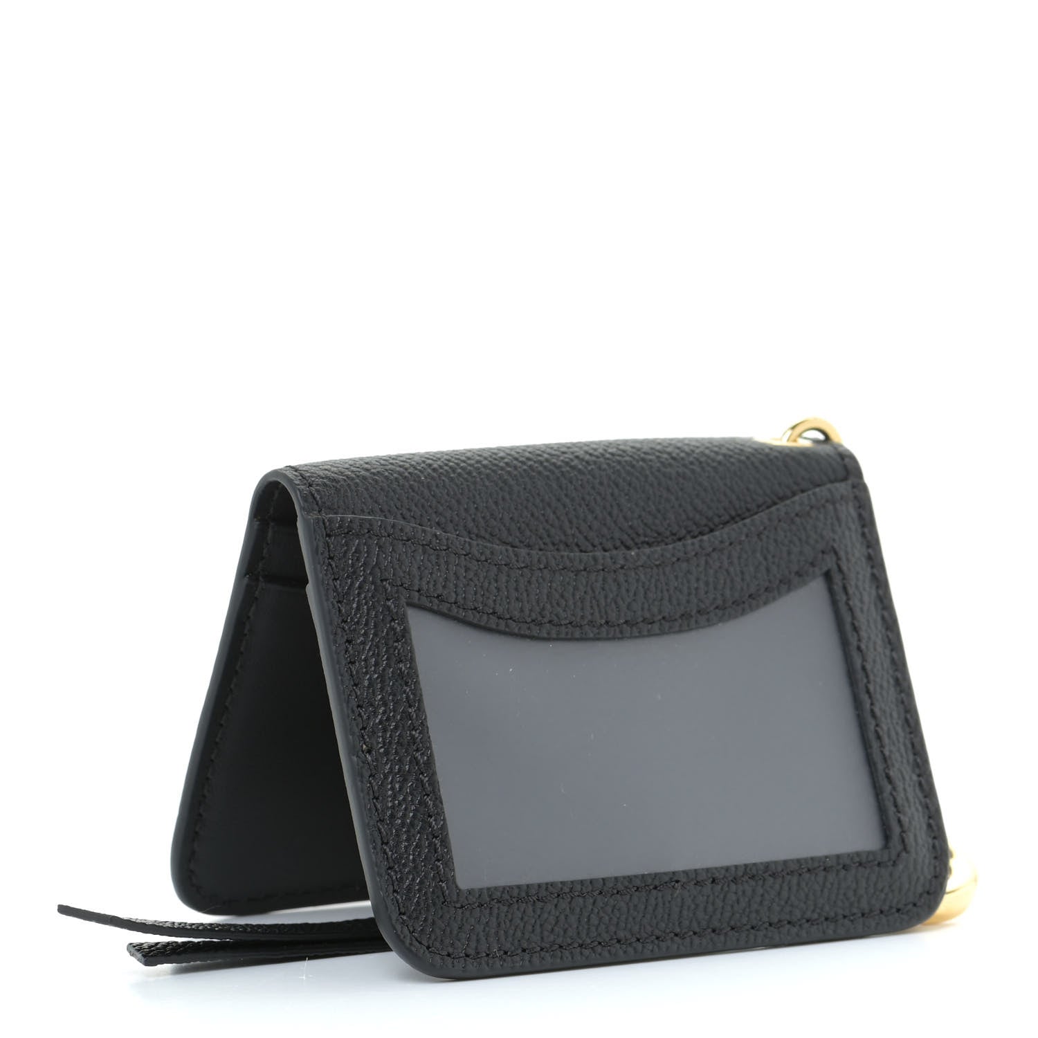 Burberry Soft Grain Calfskin Haymarket Check Camberwell Card Case Black 3 of 10