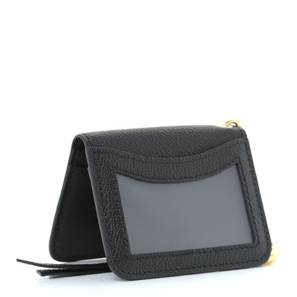 Burberry Soft Grain Calfskin Haymarket Check Camberwell Card Case Black 3 of 10