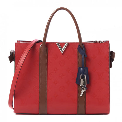 Louis Vuitton Monogram Cuir Plume Very Tote MM Rubis Noisette 1 of 8