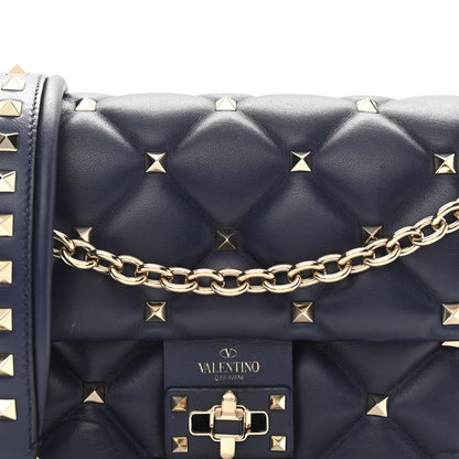 Valentino Garavani Nappa Small Candystud Crossbody Navy 6 of 9