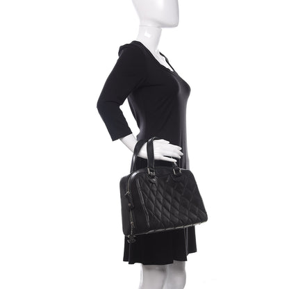 Chanel Calfskin Quilted Top Handle Bag Black 2 of 14