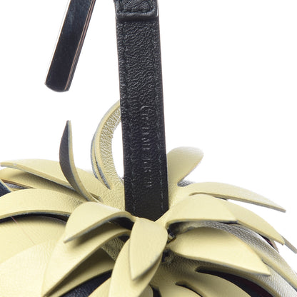 Fendi Fox Rabbit Fur Nappa Pineapple Bag Charm Rosa Scuro Banana Multicolor 4 of 6