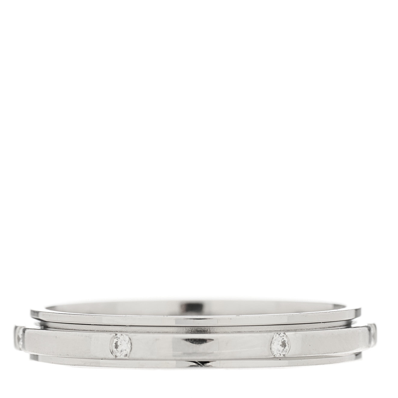 Piaget 18K White Gold Diamond Small Possession Band Ring 51 5.75 3 of 6