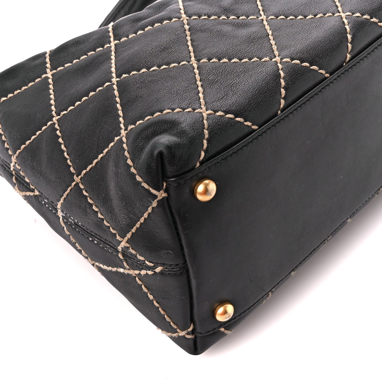 Chanel Calfskin Wild Stitch Surpique Hobo Black 8 of 10