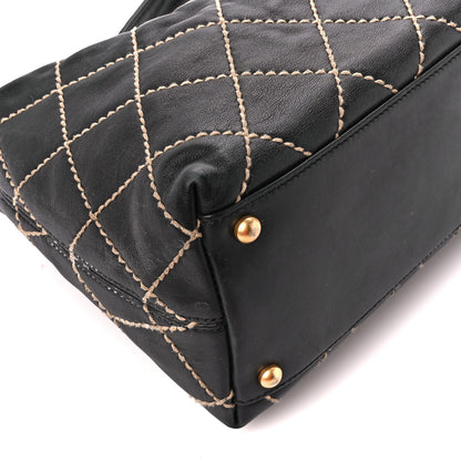 Chanel Calfskin Wild Stitch Surpique Hobo Black 8 of 10