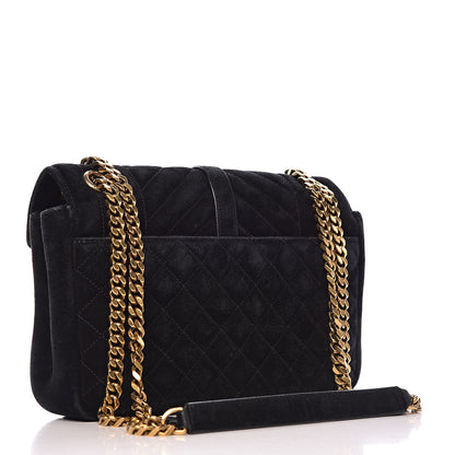 Saint Laurent Suede Tri-Quilt Monogram Medium College Bag Black 3 of 14