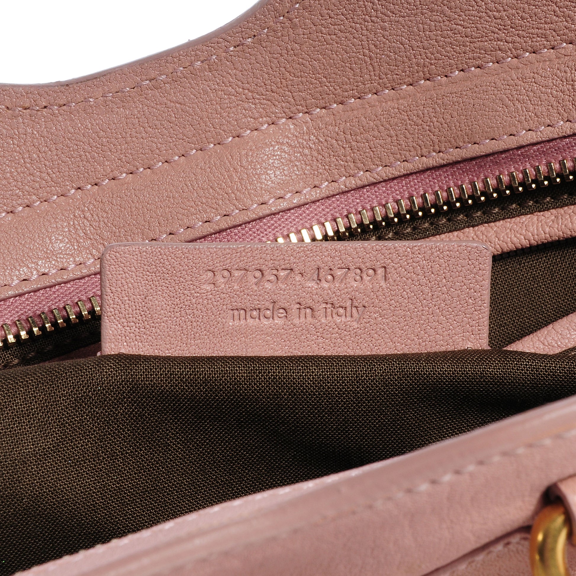 Saint Laurent Sheepskin Leather Mini Cabas ChYc Bag Pink 7 of 9