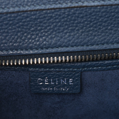 Celine Drummed Calfskin Nano Luggage Petrol 6 of 14