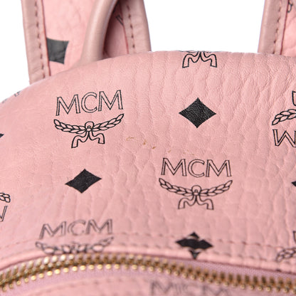 MCM Visetos Small Side Stud Stark Backpack Pink 9 of 17