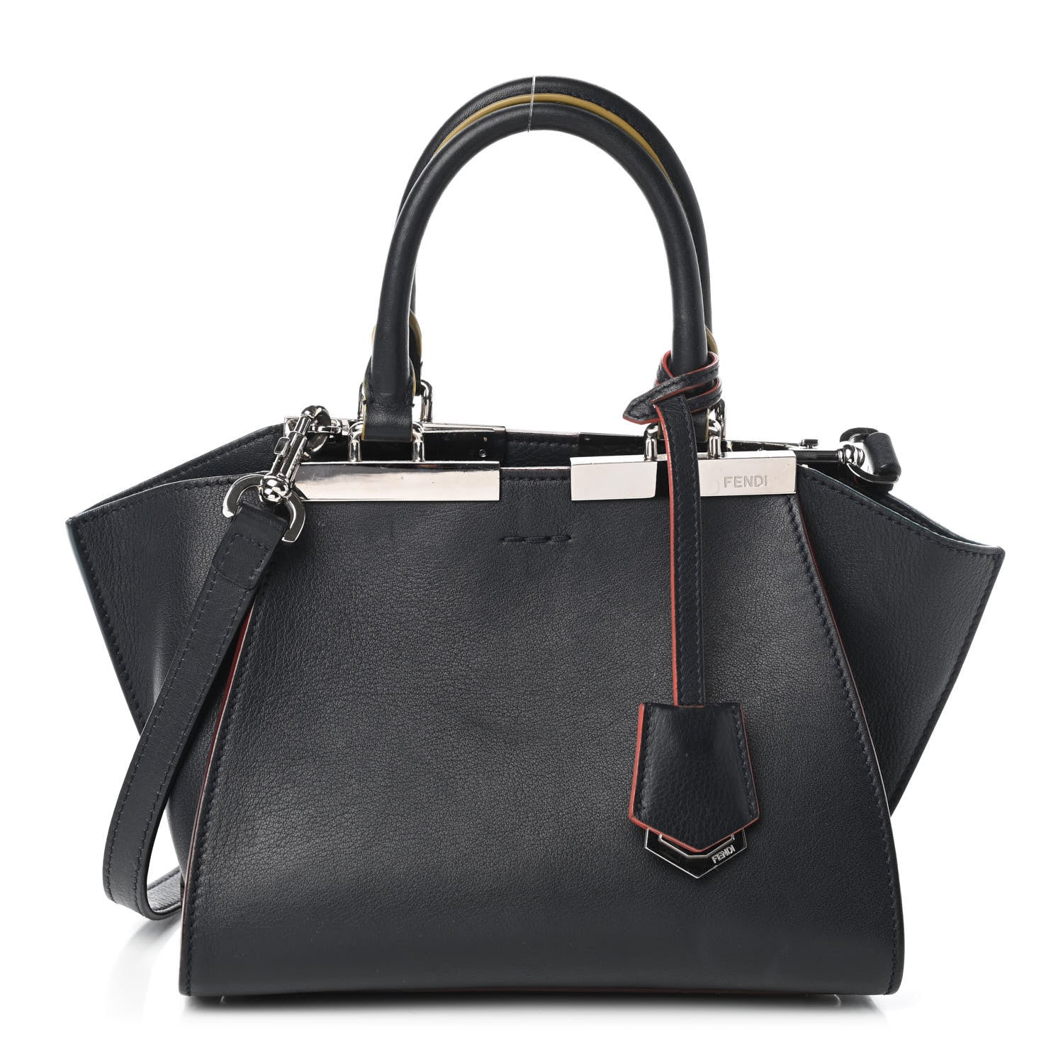 Fendi Vitello Dolce Mini 3jours Tote Blue Notte 1 of 9