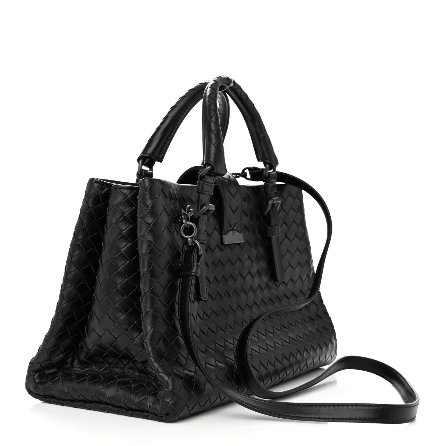 Bottega Veneta Light Calf Intrecciato Small Roma Black 3 of 14
