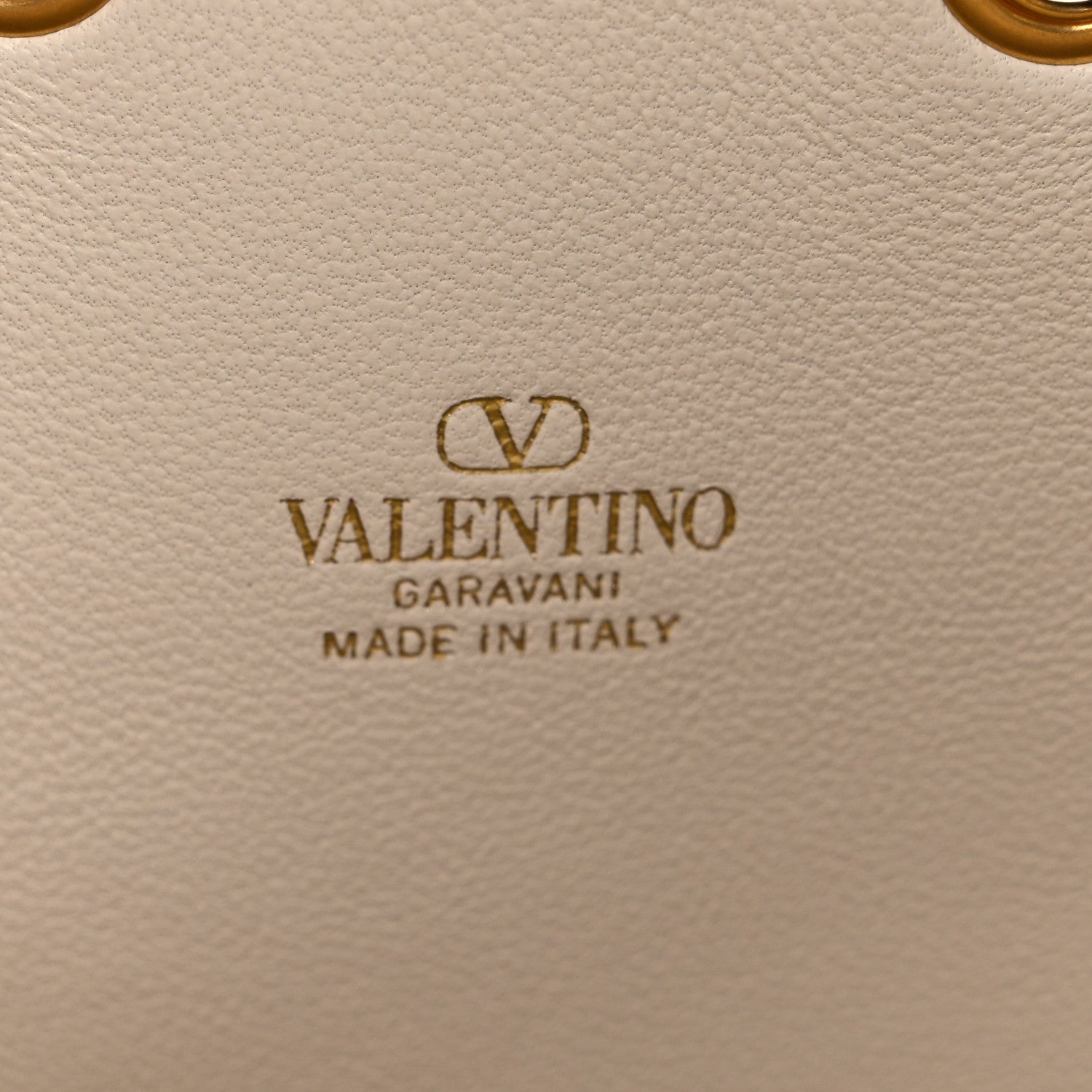 Valentino Garavani Nappa Mini VLogo Signature Chain Bucket Bag Light Ivory 6 of 9