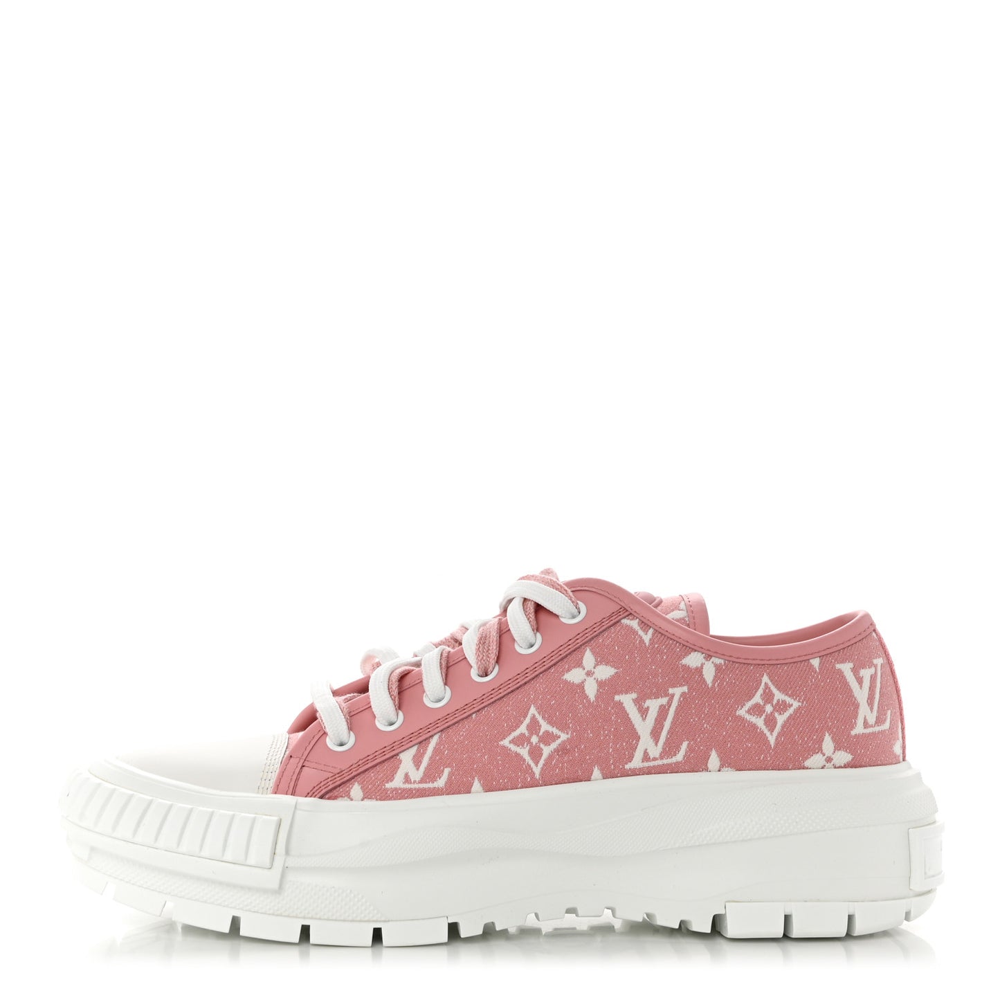 Denim Monogram Squad Sneakers 40 Pink