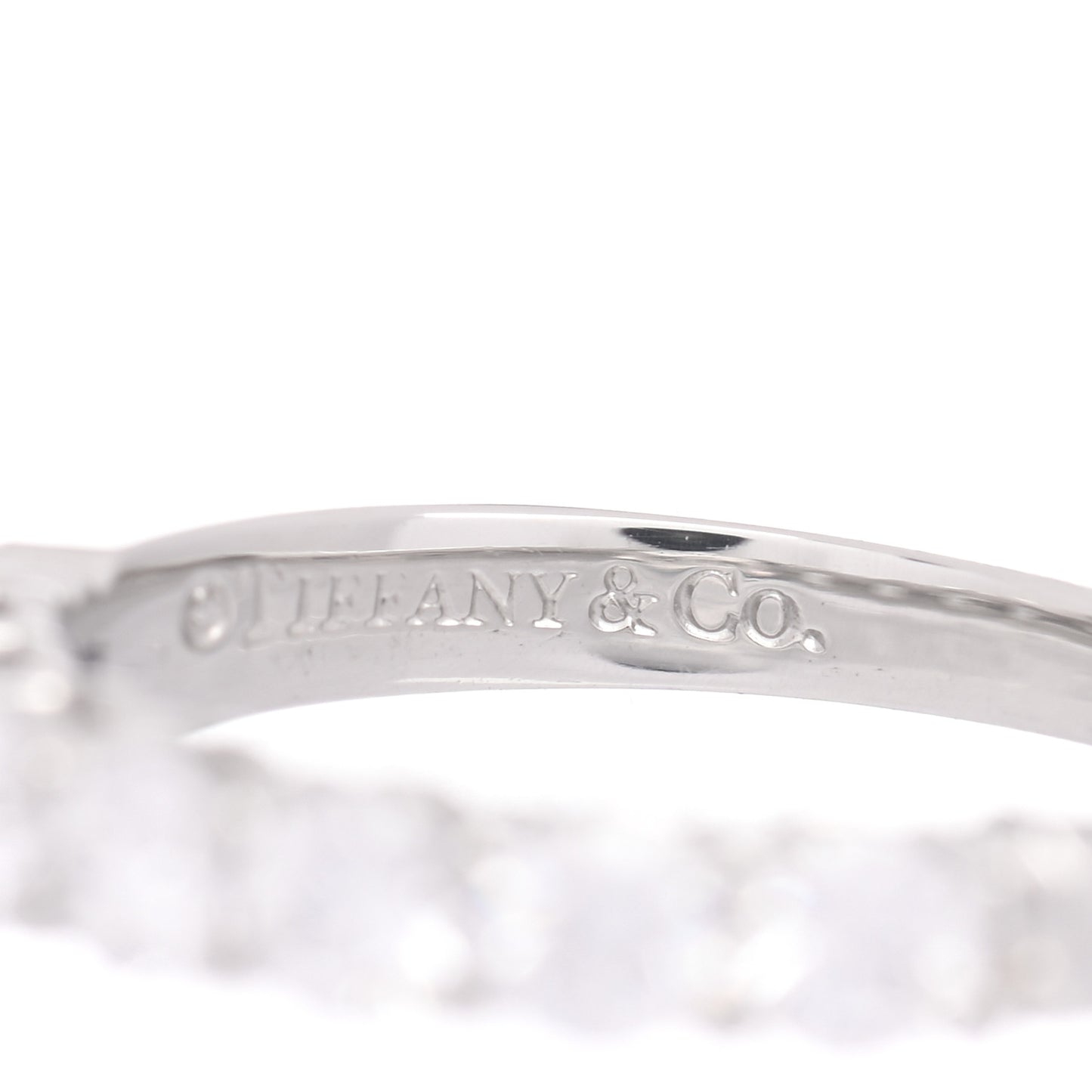 Platinum Diamond .57ct 3mm Half Circle Embrace Band Ring 45 3.25