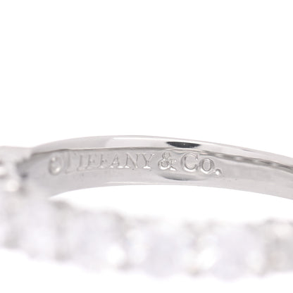 Tiffany Platinum Diamond .57ct 3mm Half Circle Embrace Band Ring 45 3.25 4 of 6