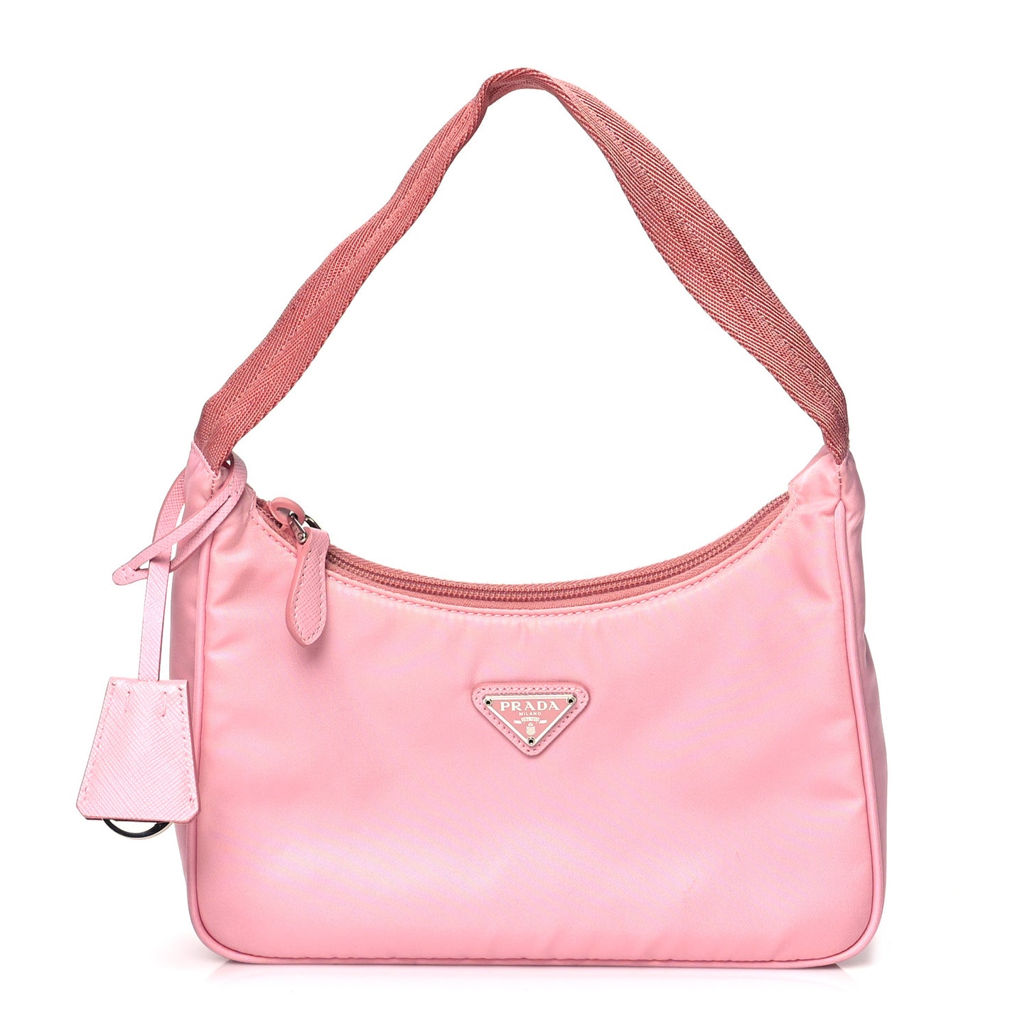 Tessuto Nylon Saffiano Mini Re-Edition 2000 Bag Rosa