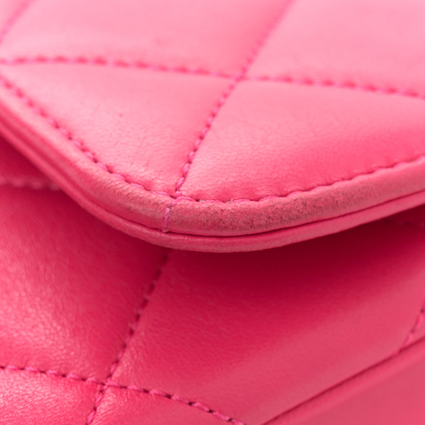 Lambskin Quilted Medium Trendy CC Flap Dual Handle Bag Dark Pink