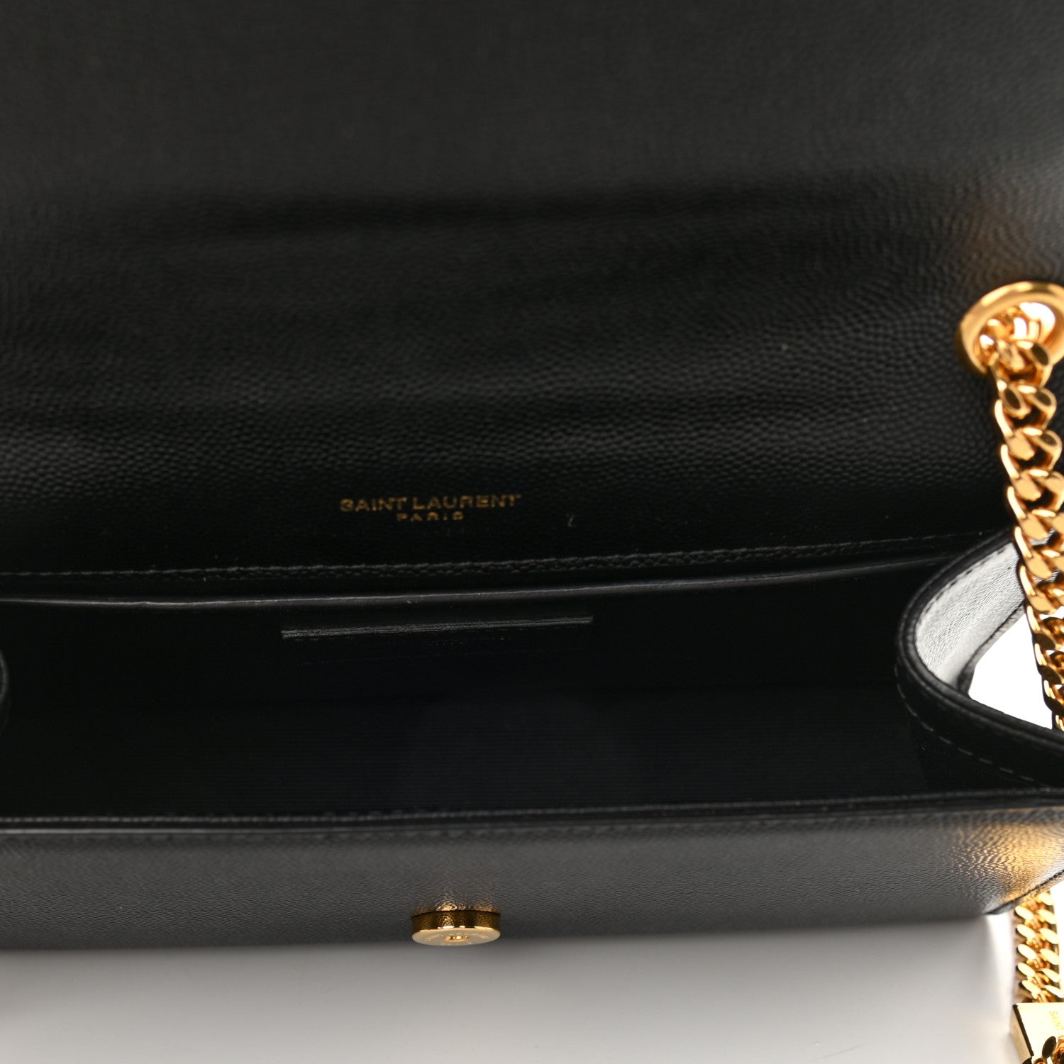 Saint Laurent Grain De Poudre Small Monogram Kate Satchel Black 5 of 14
