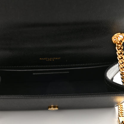 Saint Laurent Grain De Poudre Small Monogram Kate Satchel Black 5 of 14