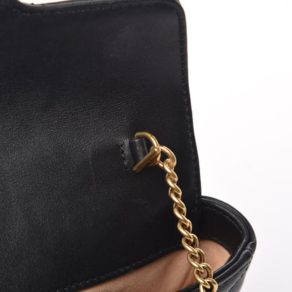 Gucci Calfskin Matelasse Super Mini GG Marmont Shoulder Bag Black 12 of 15