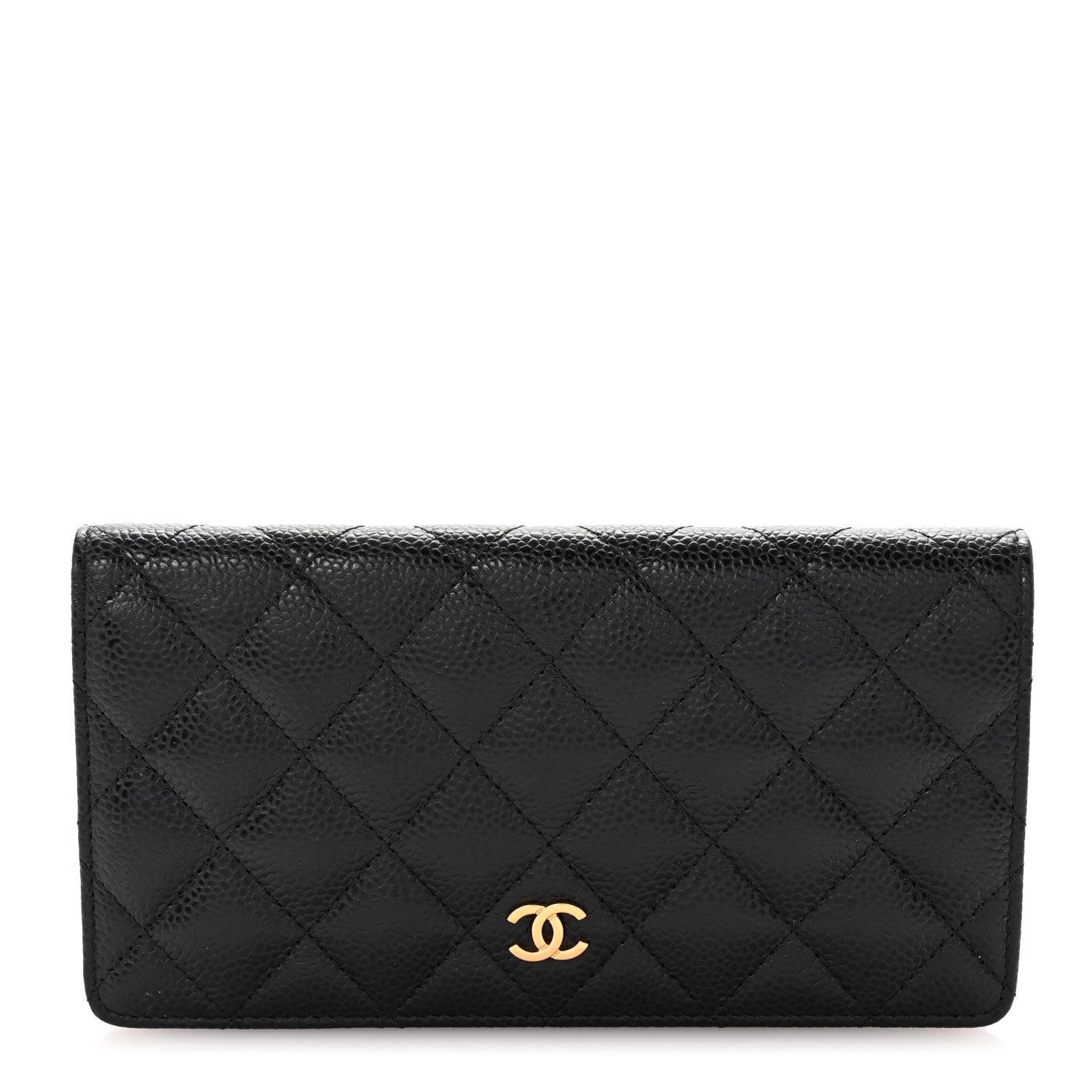 Chanel Caviar Quilted Yen Wallet Black 1 of 9