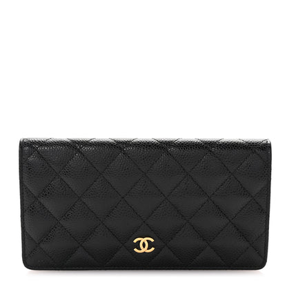Chanel Caviar Quilted Yen Wallet Black 1 of 9