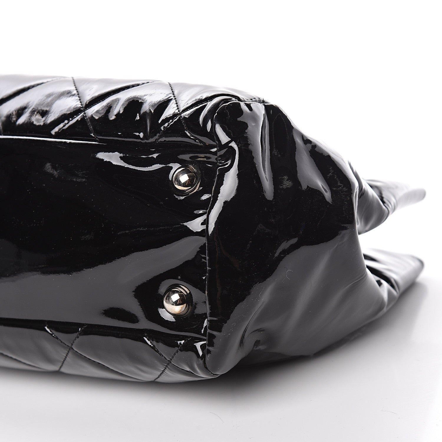 Chanel Patent Quilted Medium Cells Tote Black 11 of 12