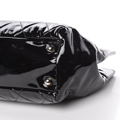 Chanel Patent Quilted Medium Cells Tote Black 11 of 12