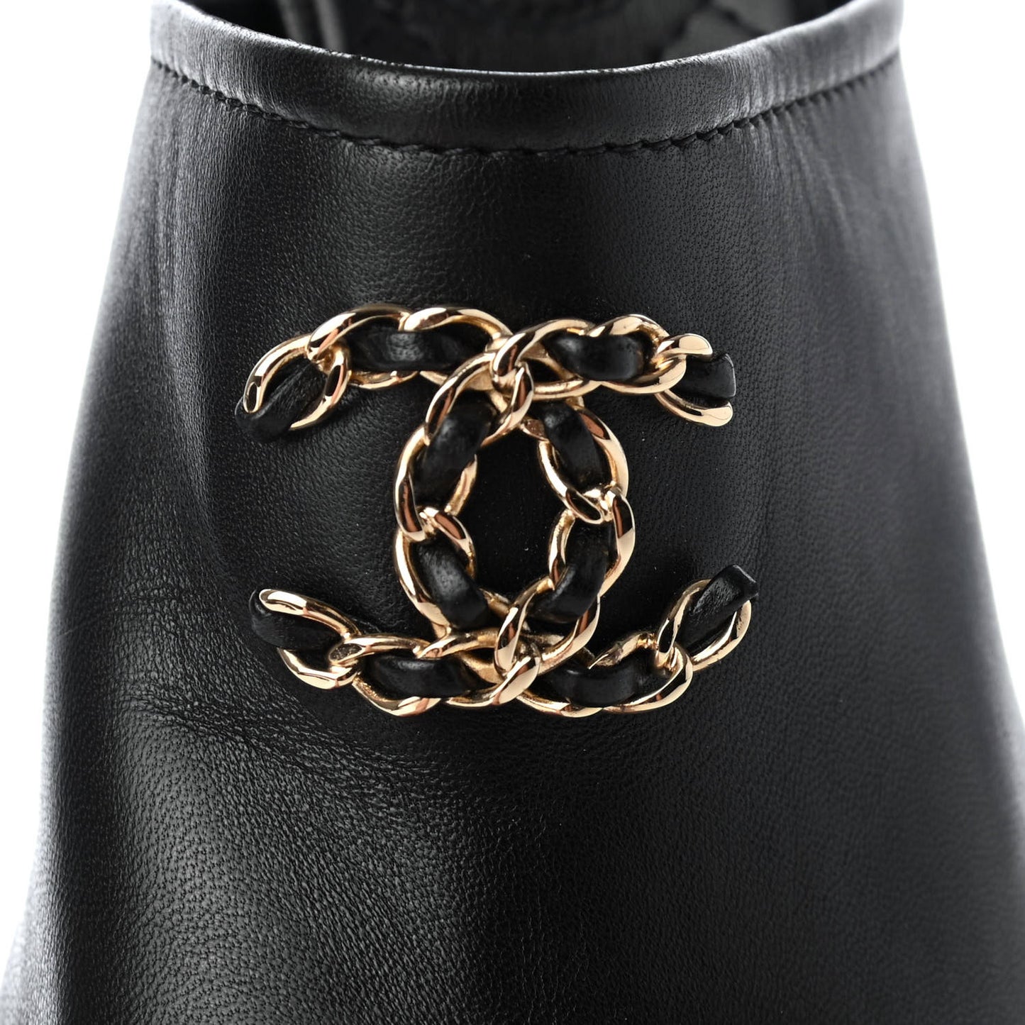 Lambskin Quilted CC Chain Mules 36.5 Black