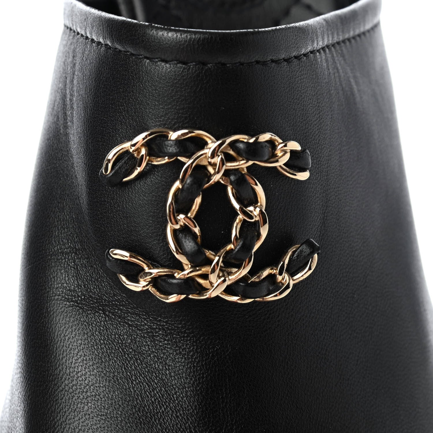 Chanel Lambskin Quilted CC Chain Mules 36.5 Black 8 of 8