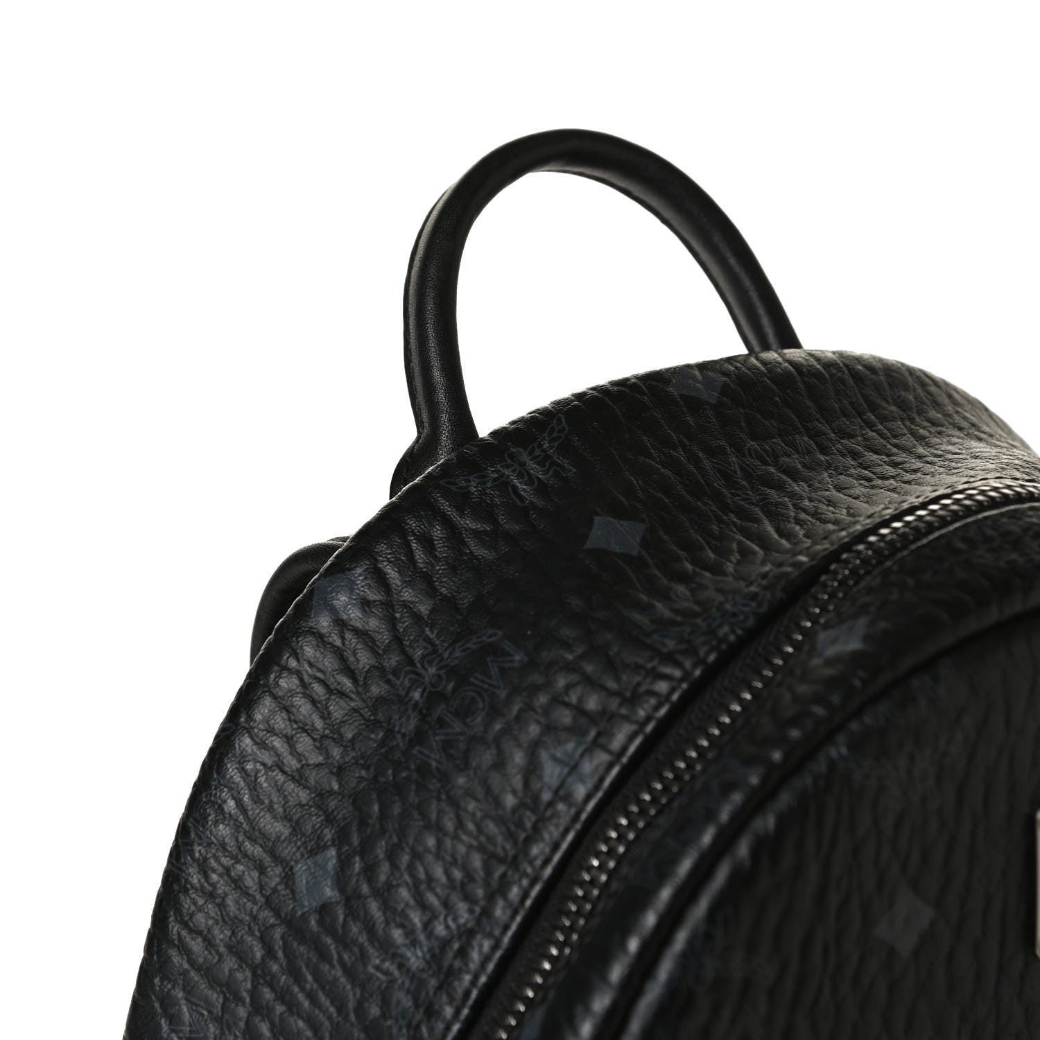 MCM Visetos Small Side Stud Stark Backpack Black 14 of 14
