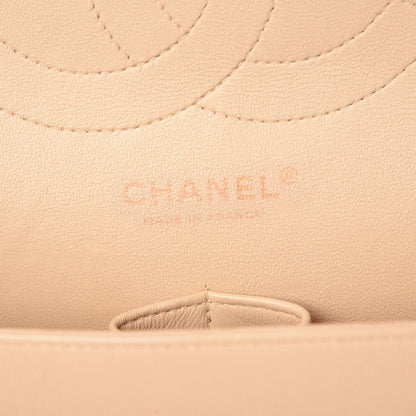 Chanel Lambskin Quilted Jumbo Double Flap Beige 7 of 10