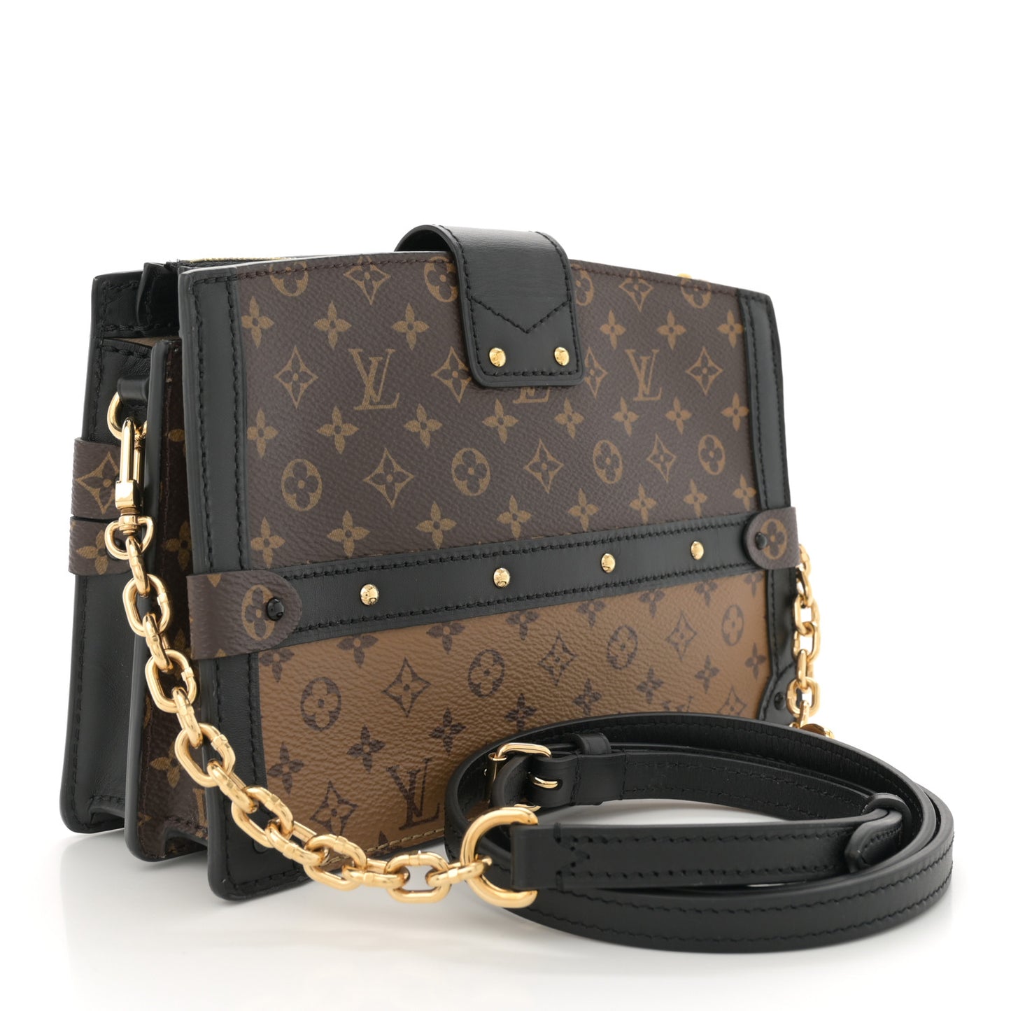Reverse Monogram Trunk Clutch