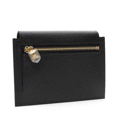 Hermes Epsom Kelly Pocket Compact Wallet Black 2 of 6