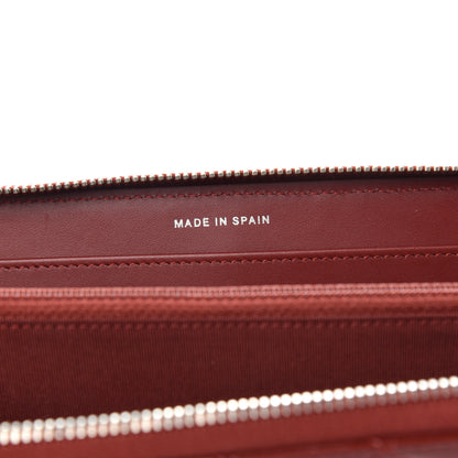 Chanel Patent Quilted Large Gusset Zip Around Wallet Dark Red 6 of 9