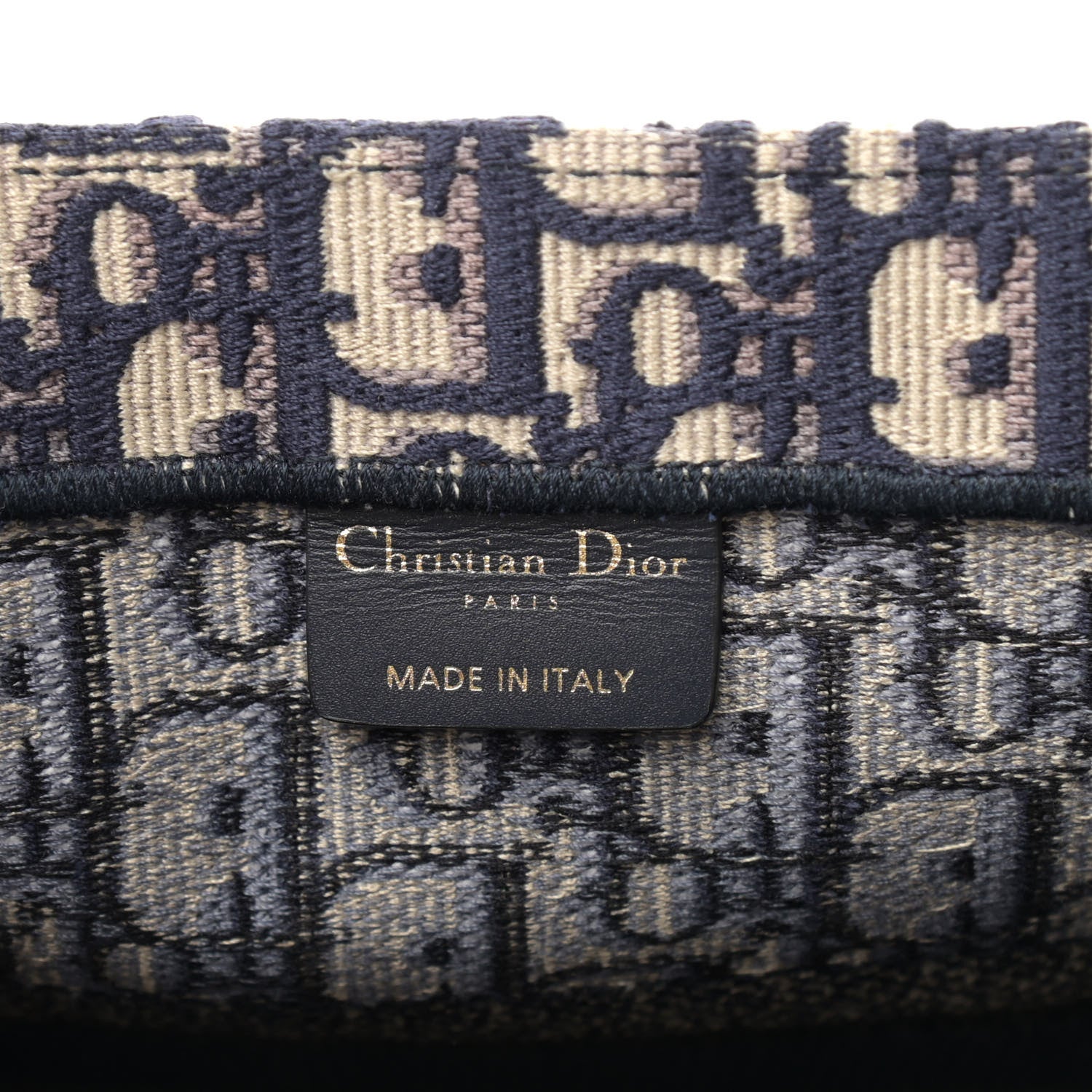 Christian Dior Oblique Medium Book Tote Blue Multicolor 6 of 11